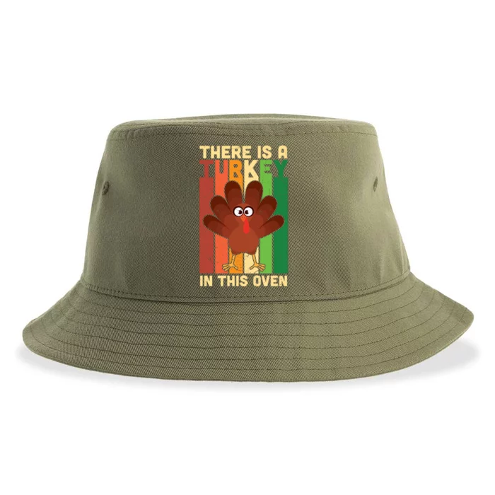 Funny Cute Thanksgiving A Little Turkey In This Oven Sustainable Bucket Hat