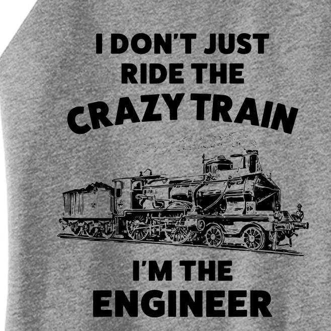 Funny Crazy Train Engineer Shirts For Women Men Women’s Perfect Tri Rocker Tank