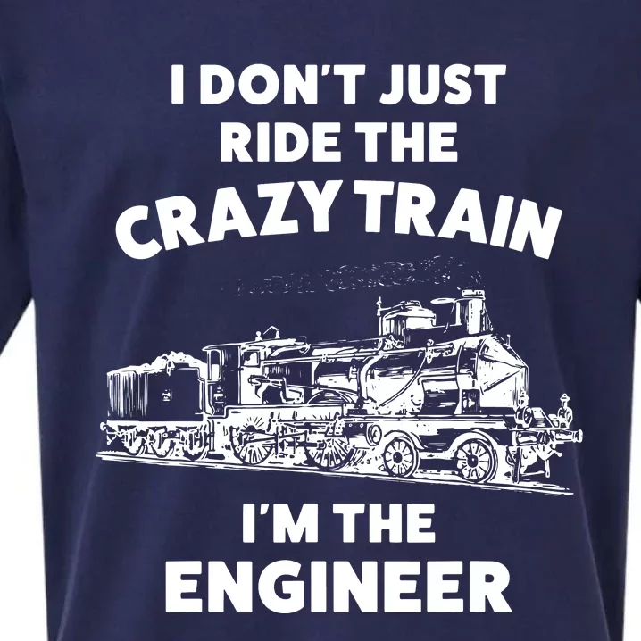 Funny Crazy Train Engineer Shirts For Women Men Sueded Cloud Jersey T-Shirt