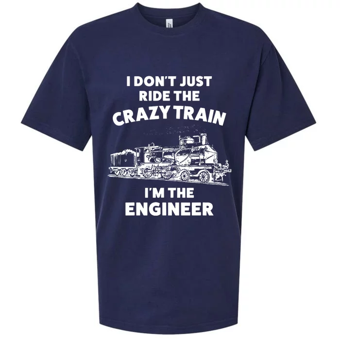 Funny Crazy Train Engineer Shirts For Women Men Sueded Cloud Jersey T-Shirt