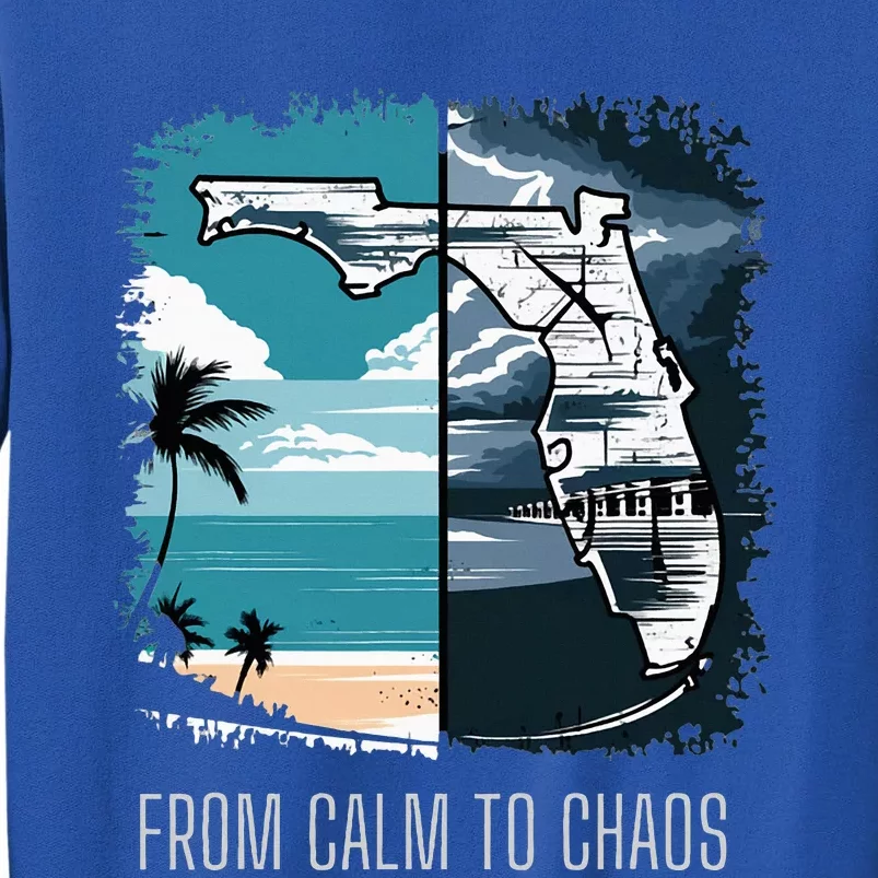 From Calm To Chaos Florida Beach Weather Storm Sweatshirt