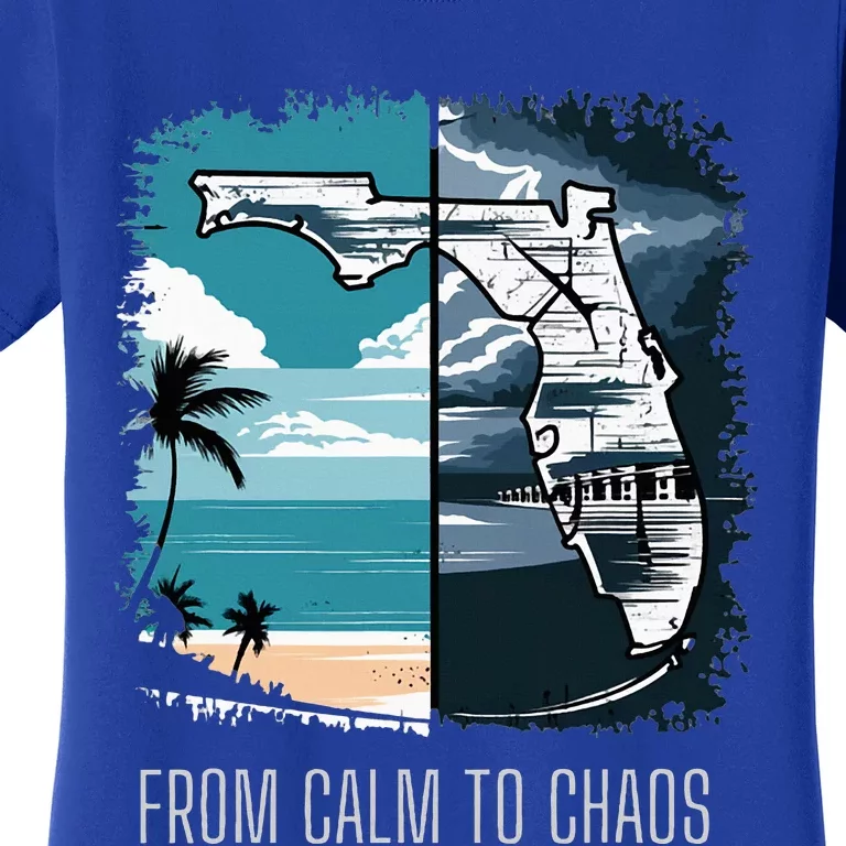 From Calm To Chaos Florida Beach Weather Storm Women's T-Shirt