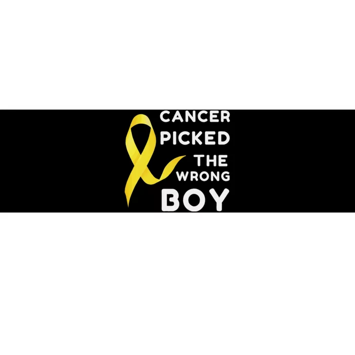 Funny Cancer Treatment Gifts Cancer You Picked The Wrong Guy Bumper Sticker