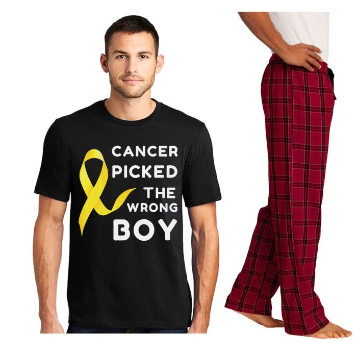 Funny Cancer Treatment Gifts Cancer You Picked The Wrong Guy Pajama Set