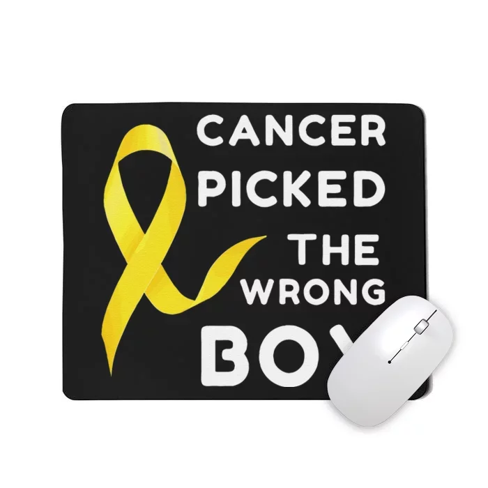 Funny Cancer Treatment Gifts Cancer You Picked The Wrong Guy Mousepad