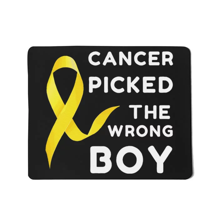 Funny Cancer Treatment Gifts Cancer You Picked The Wrong Guy Mousepad