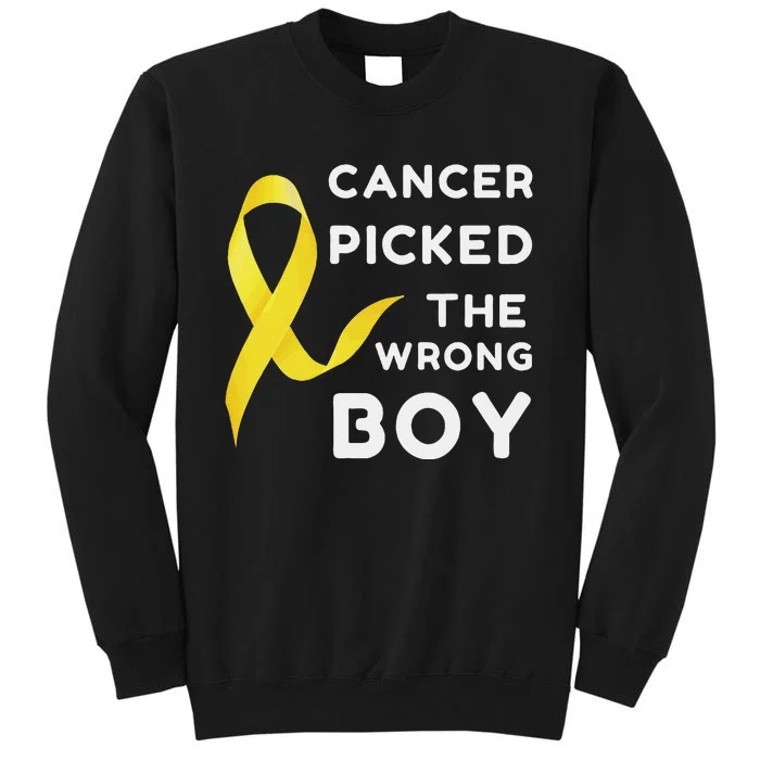 Funny Cancer Treatment Gifts Cancer You Picked The Wrong Guy Tall Sweatshirt