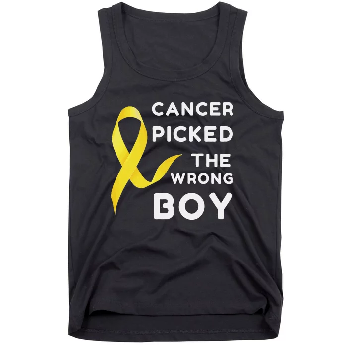 Funny Cancer Treatment Gifts Cancer You Picked The Wrong Guy Tank Top