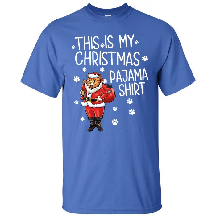 Funny Cat This Is My Christmas Pajama Gift Tall T-Shirt