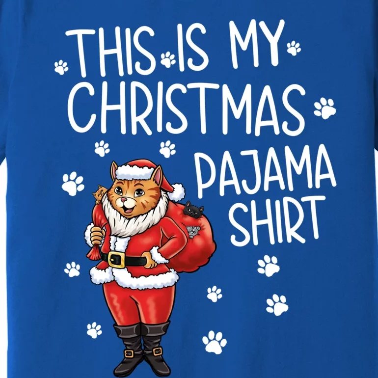 Funny Cat This Is My Christmas Pajama Gift Premium T-Shirt