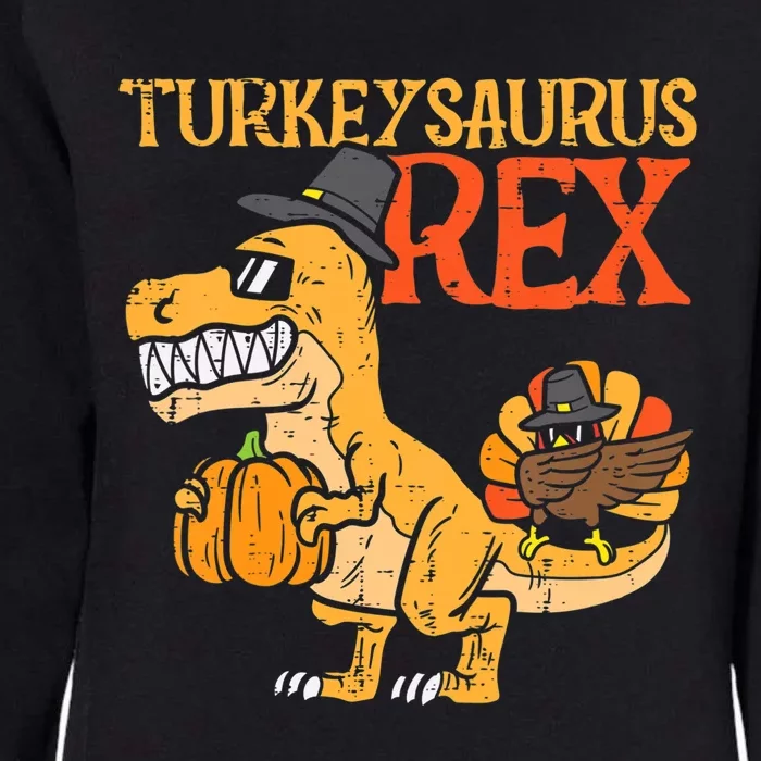 Funny Cute Turkeysaurus Rex Dab Turkey Dino Toddler Boys Thanksgiving Womens California Wash Sweatshirt