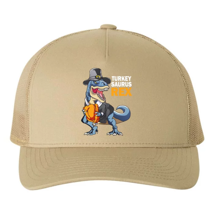 Funny Cute Turkeysaurus Rex Yupoong Adult 5-Panel Trucker Hat