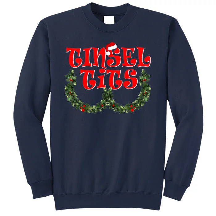 Funny Christmas Tinsel Tits Matching Couples Shirts Sweatshirt