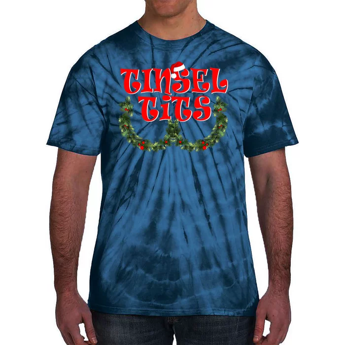 Funny Christmas Tinsel Tits Matching Couples Shirts Tie-Dye T-Shirt