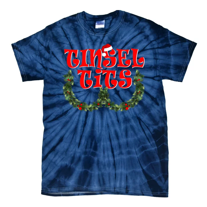 Funny Christmas Tinsel Tits Matching Couples Shirts Tie-Dye T-Shirt