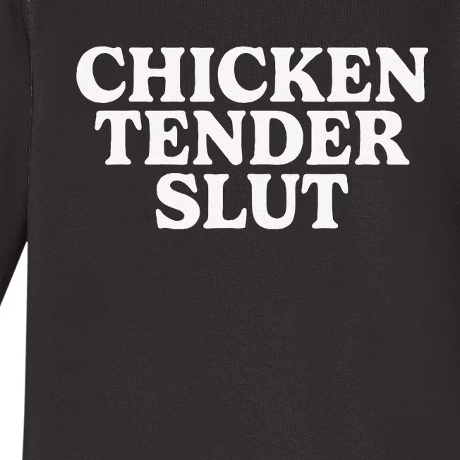 Funny Chicken Tender Slut Baby Long Sleeve Bodysuit