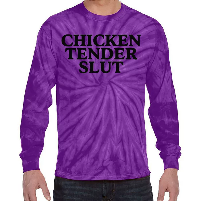 Funny Chicken Tender Slut Trendy Sayings Chicken Nugget Lover Chicken Lover Gi Tie-Dye Long Sleeve Shirt