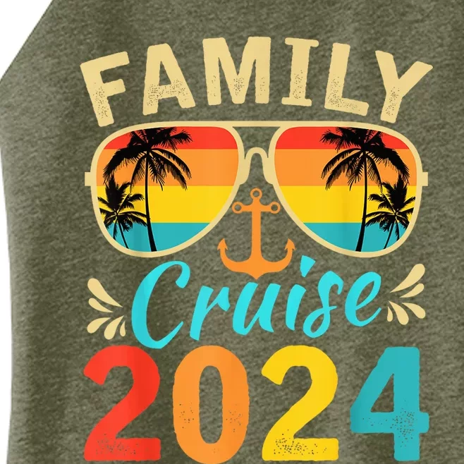 Family Cruise Trip 2024 Hello Summer Vacation Beach Matching Women’s Perfect Tri Rocker Tank