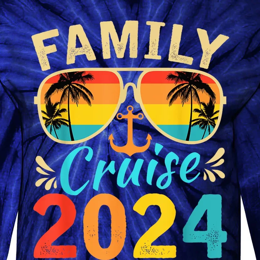 Family Cruise Trip 2024 Hello Summer Vacation Beach Matching Tie-Dye Long Sleeve Shirt