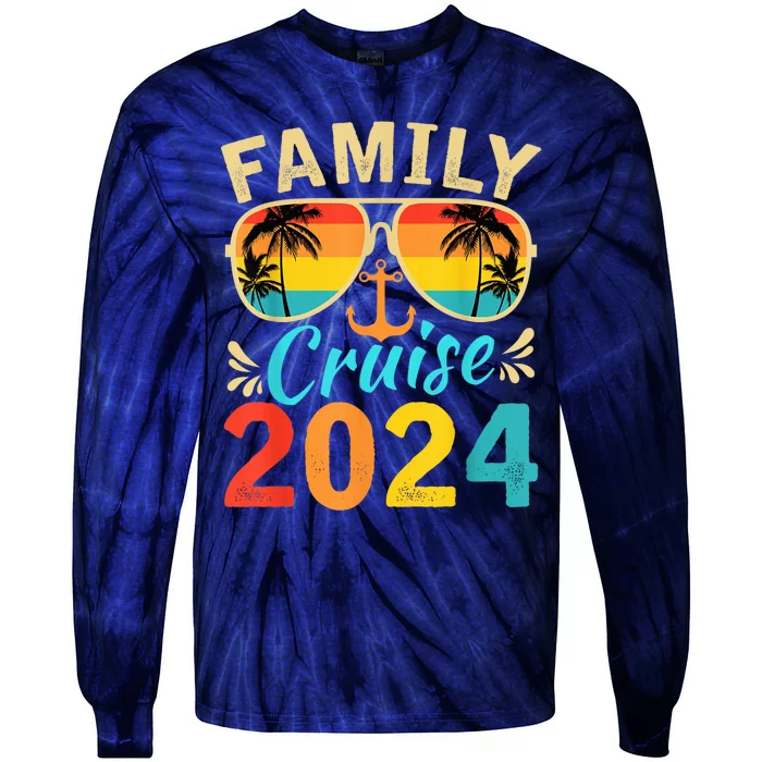 Family Cruise Trip 2024 Hello Summer Vacation Beach Matching Tie-Dye Long Sleeve Shirt