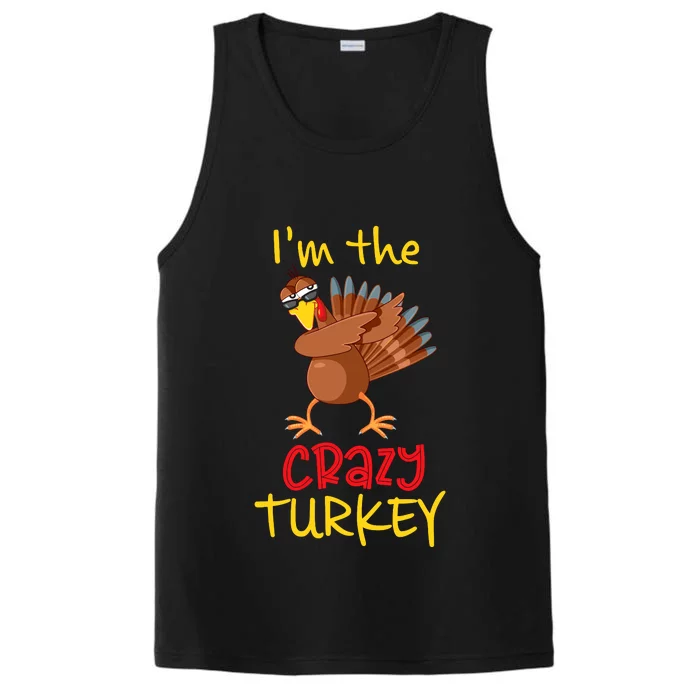 Funny Crazy Turkey Matching Family Group Thanksgiving Party Performance Tank