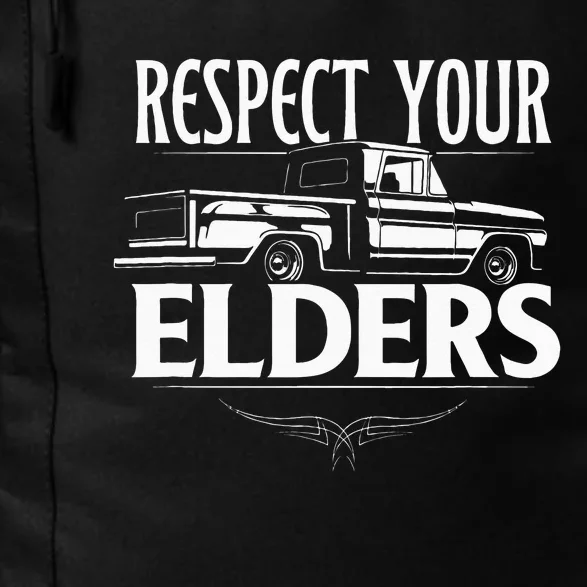 Funny Classic Truck Guy Respect Your Elders Daily Commute Backpack