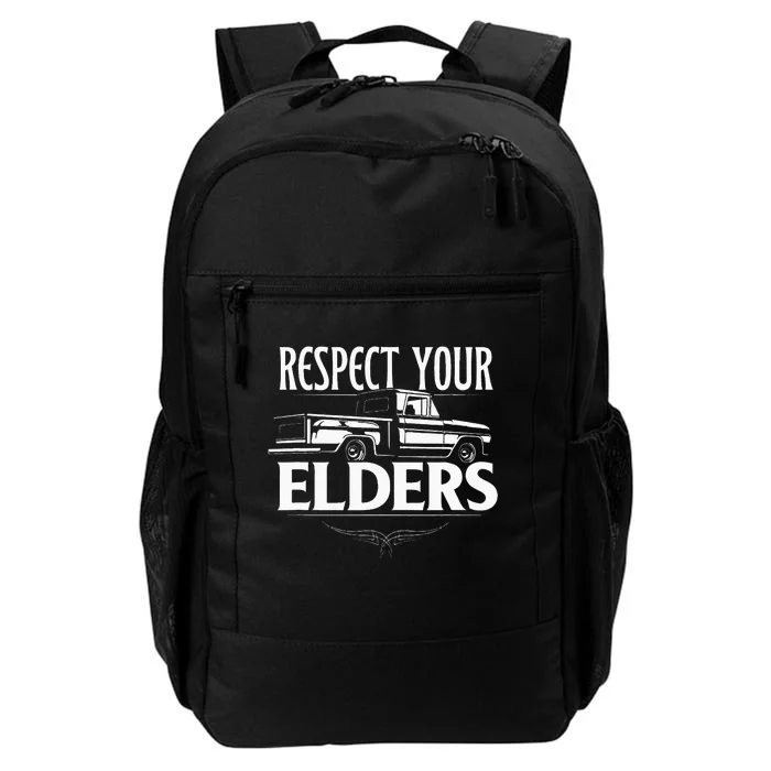 Funny Classic Truck Guy Respect Your Elders Daily Commute Backpack