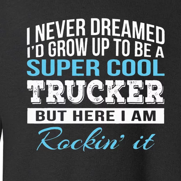 Funny Cool Trucker Gift Toddler Sweatshirt