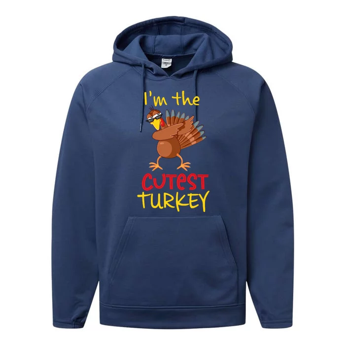 Funny Cutest Turkey Matching Family Group Thanksgiving Party Performance Fleece Hoodie