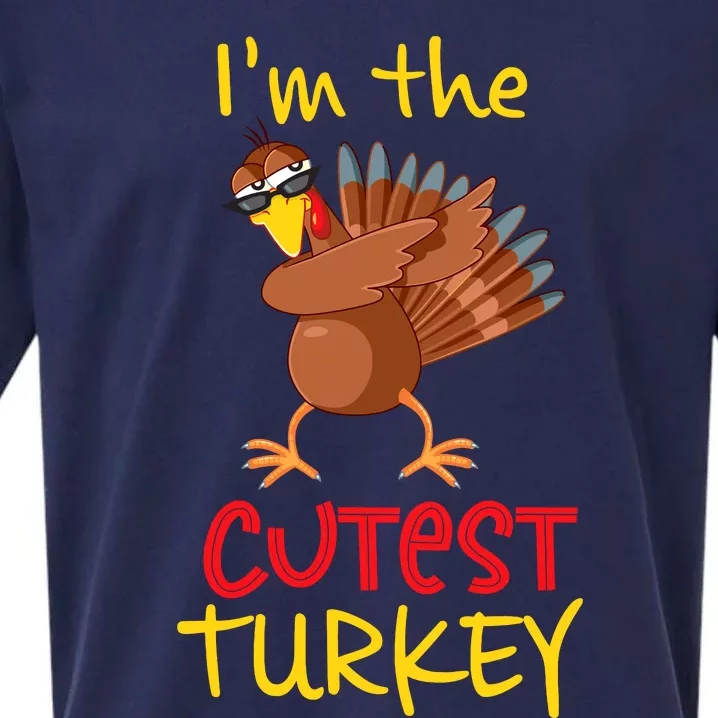 Funny Cutest Turkey Matching Family Group Thanksgiving Party Sueded Cloud Jersey T-Shirt