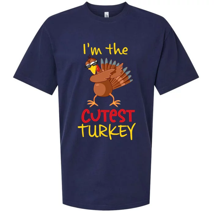 Funny Cutest Turkey Matching Family Group Thanksgiving Party Sueded Cloud Jersey T-Shirt