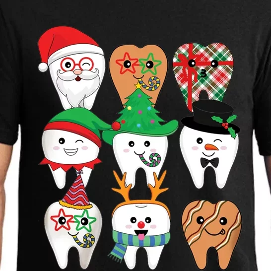 Funny Christmas Teeth Dental Hygiene Dental Squad Gift Pajama Set