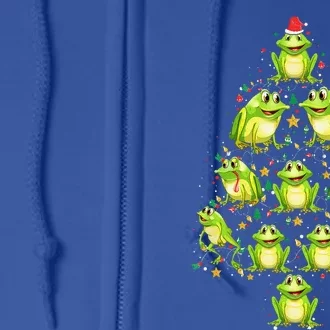 Frog Christmas Tree Funny Xmas Tree For Frog Lovers Full Zip Hoodie