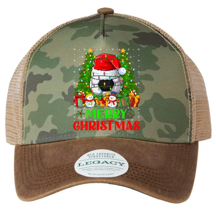 Football Christmas Tree Lights Holiday Santa Football Xmas Gift Legacy Tie Dye Trucker Hat