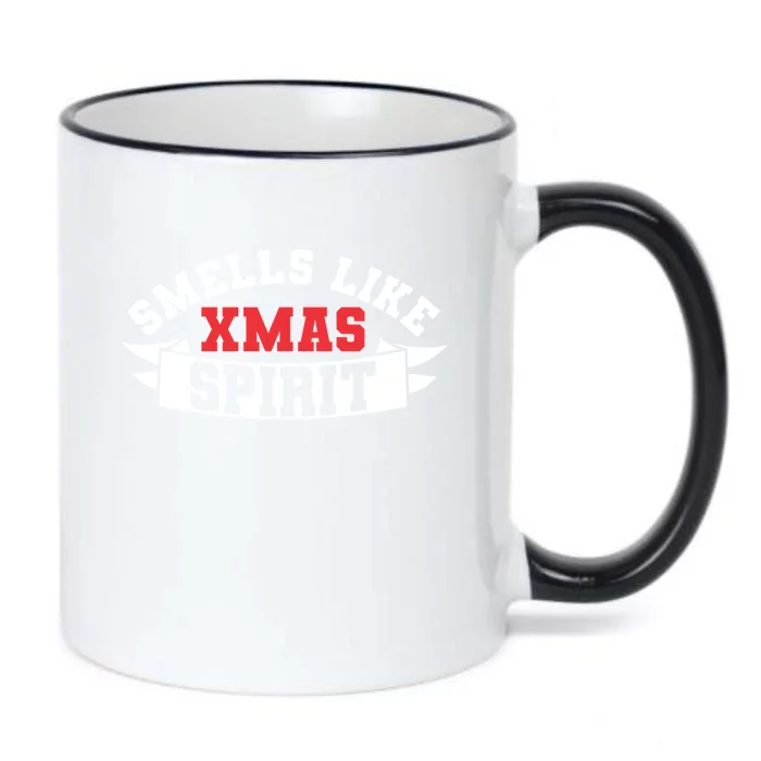 Funny Christmas Tees Smells Like Xmas Spirit Gift Black Color Changing Mug