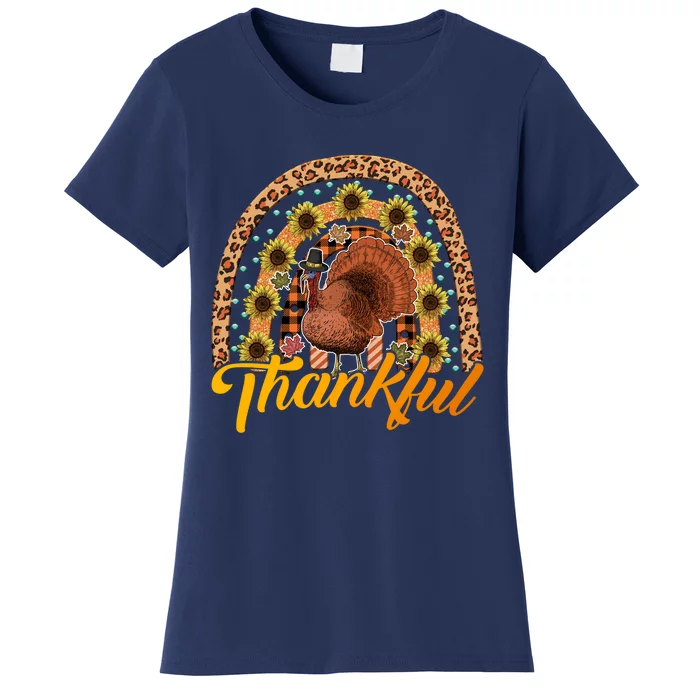 Funny Cute Thankful Gobble Gobble Turkey, Thankful Grateful Blessed Autumn Fall Women's T-Shirt