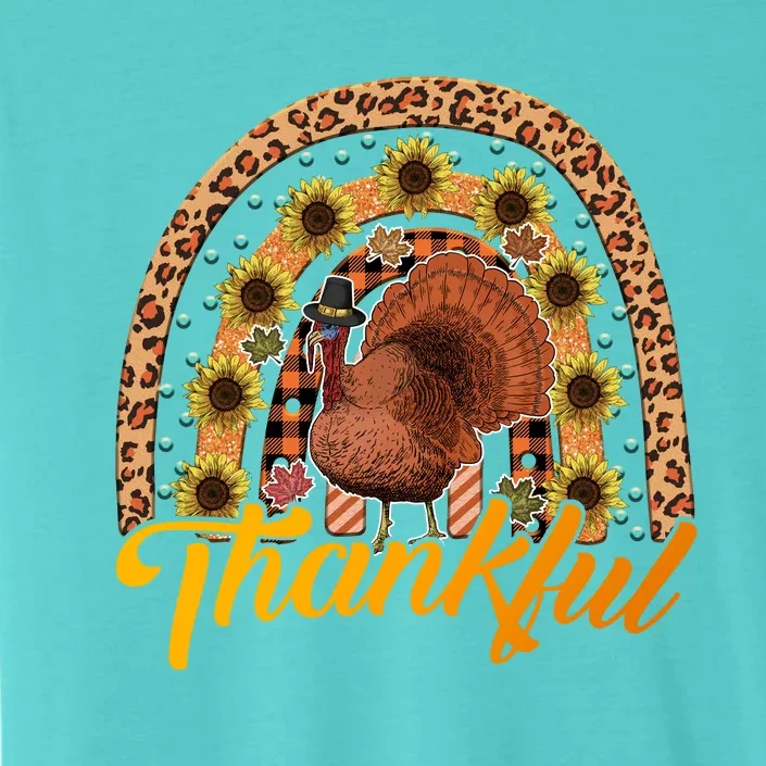 Funny Cute Thankful Gobble Gobble Turkey, Thankful Grateful Blessed Autumn Fall ChromaSoft Performance T-Shirt