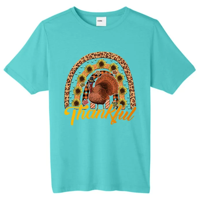 Funny Cute Thankful Gobble Gobble Turkey, Thankful Grateful Blessed Autumn Fall ChromaSoft Performance T-Shirt