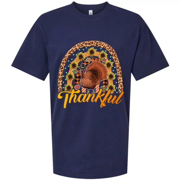 Funny Cute Thankful Gobble Gobble Turkey, Thankful Grateful Blessed Autumn Fall Sueded Cloud Jersey T-Shirt