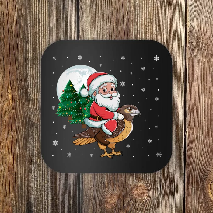 Funny Christmas Tree Lights Santa Claus Riding Hawk Coaster