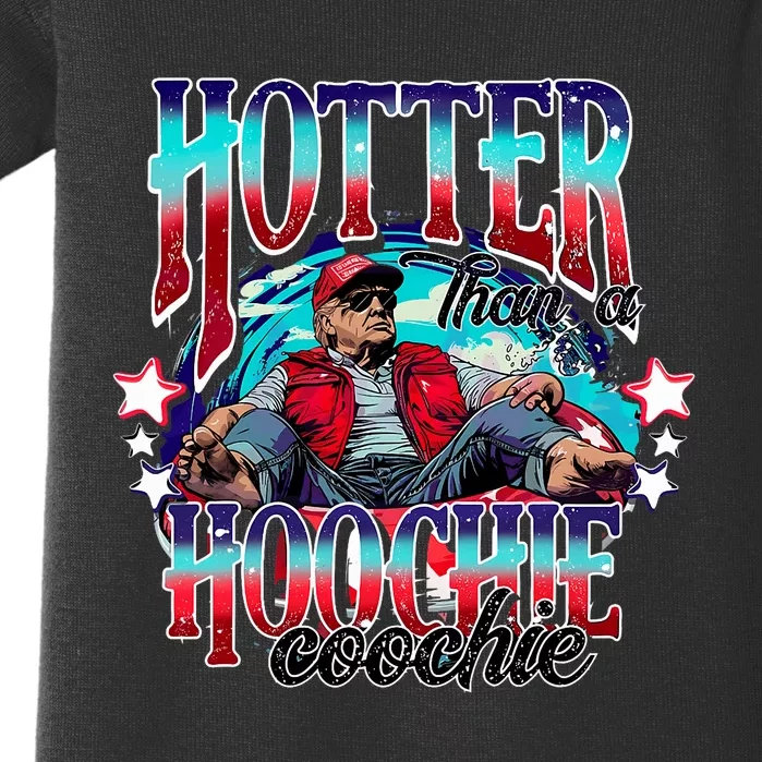 Funny Cute Trump Hotter Than A Hoochie Coochie Baby Bodysuit