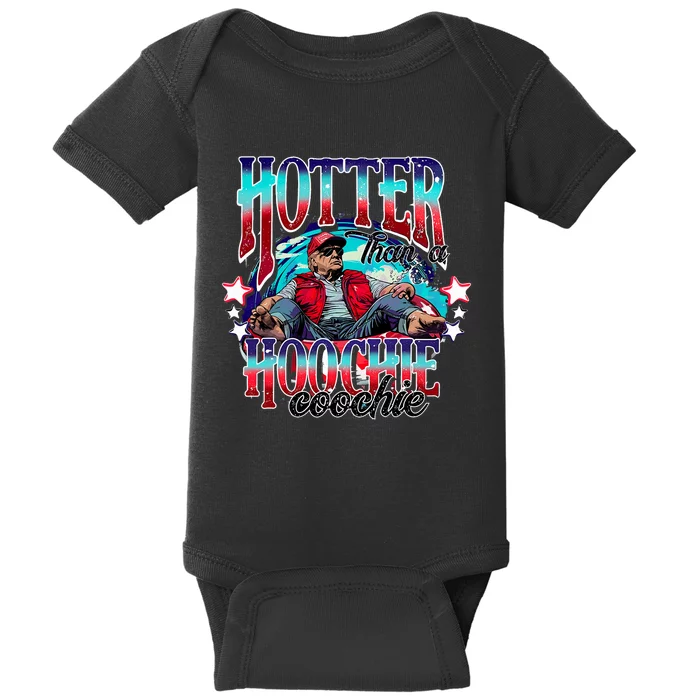 Funny Cute Trump Hotter Than A Hoochie Coochie Baby Bodysuit