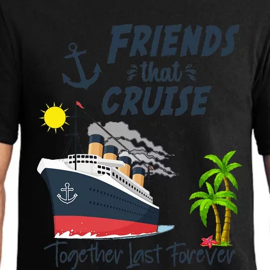 Friends Cruise Together 2024 Vacation Pajama Set