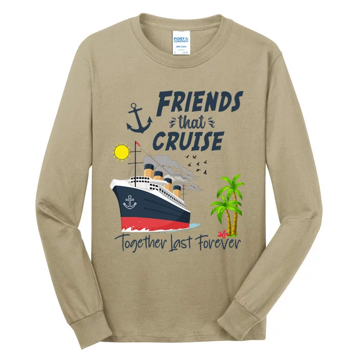 Friends Cruise Together 2024 Vacation Tall Long Sleeve T-Shirt