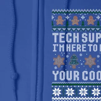 Funny Christmas Tech Supporgift Computer Programmer Gift Full Zip Hoodie