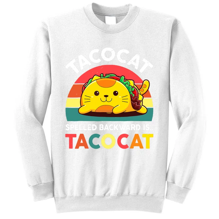 Funny Cute Tacocat Spelled Backward Is Tacocat Sweatshirt