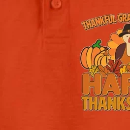 Funny Cute Thankful Grateful Blessed Happy Thanksgiving Turkey Dry Zone Grid Performance Polo