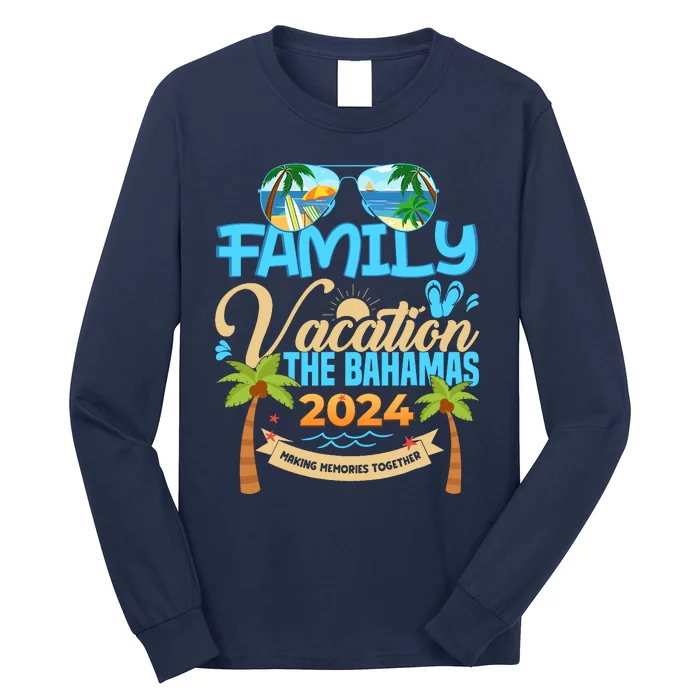 Family Cruise The Bahamas 2024 Summer Matching Vacation 2024 Long Sleeve Shirt