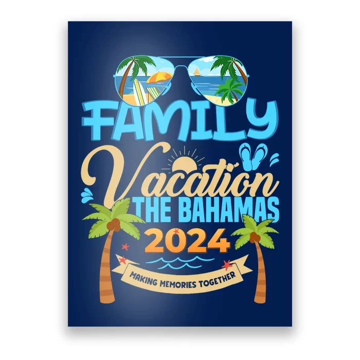 Family Cruise The Bahamas 2024 Summer Matching Vacation 2024 Poster