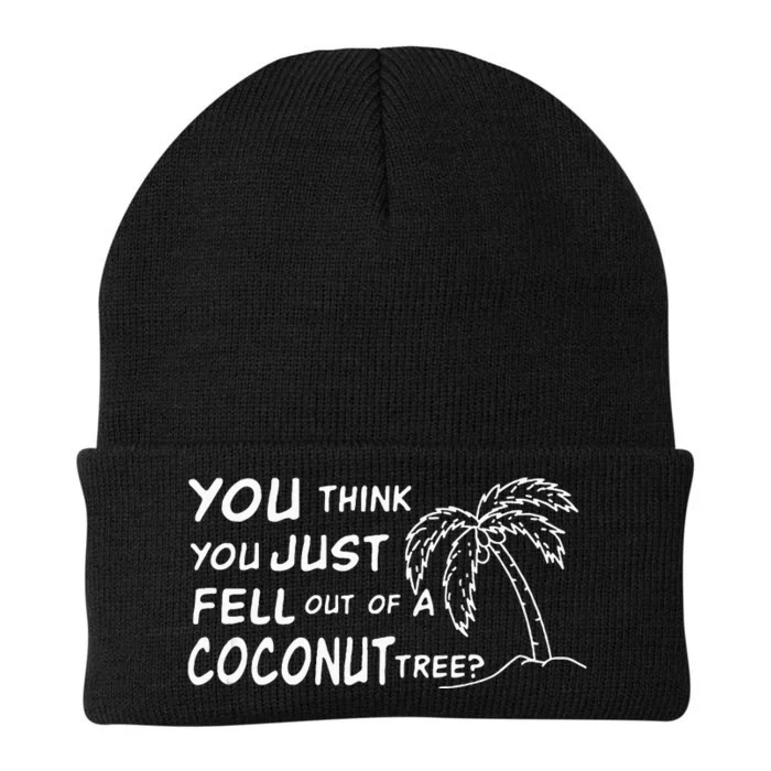 Funny Coconut Tree Kamala Harris Political Humor Knit Cap Winter Beanie